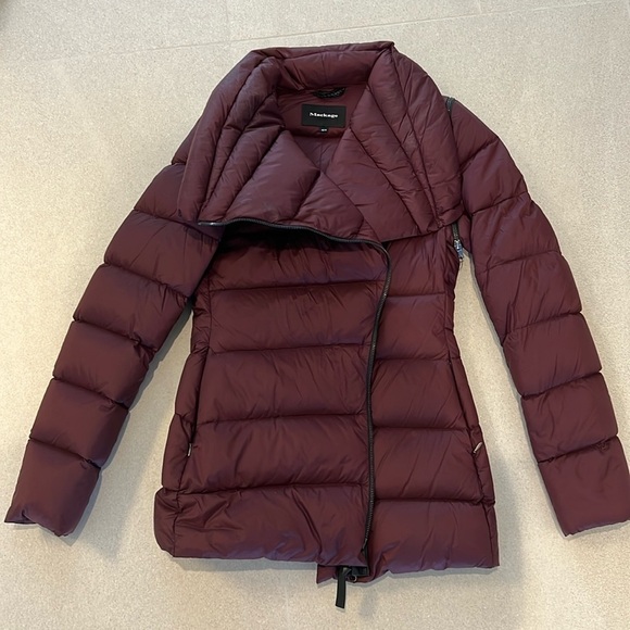 Mackage Convertible Down Coat With Leather Trim! - Picture 2 of 11